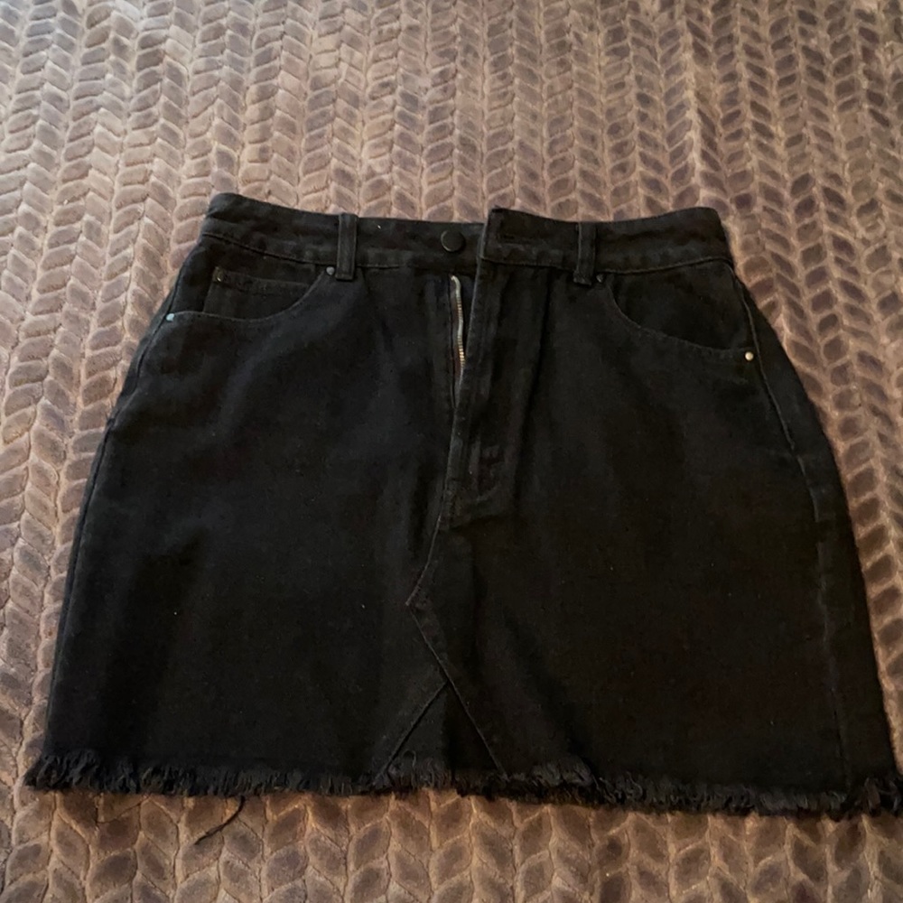 Black Jean Skirt